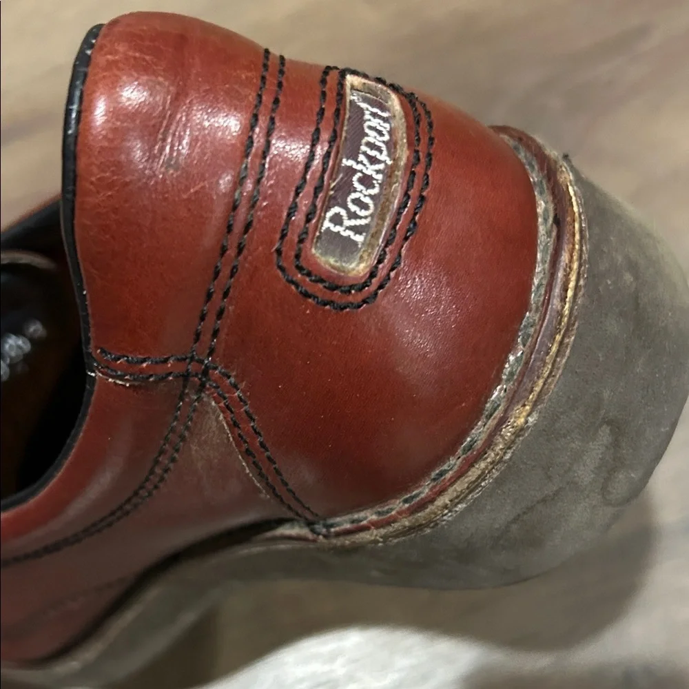 Rocsports VINTAGE Casual Leather Lace-Up Shoes in Burgundy ! Size 10